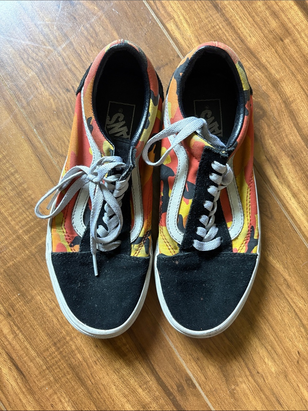 Vans Old Skool Canvas Sneakers - Black, Orange, Yellow